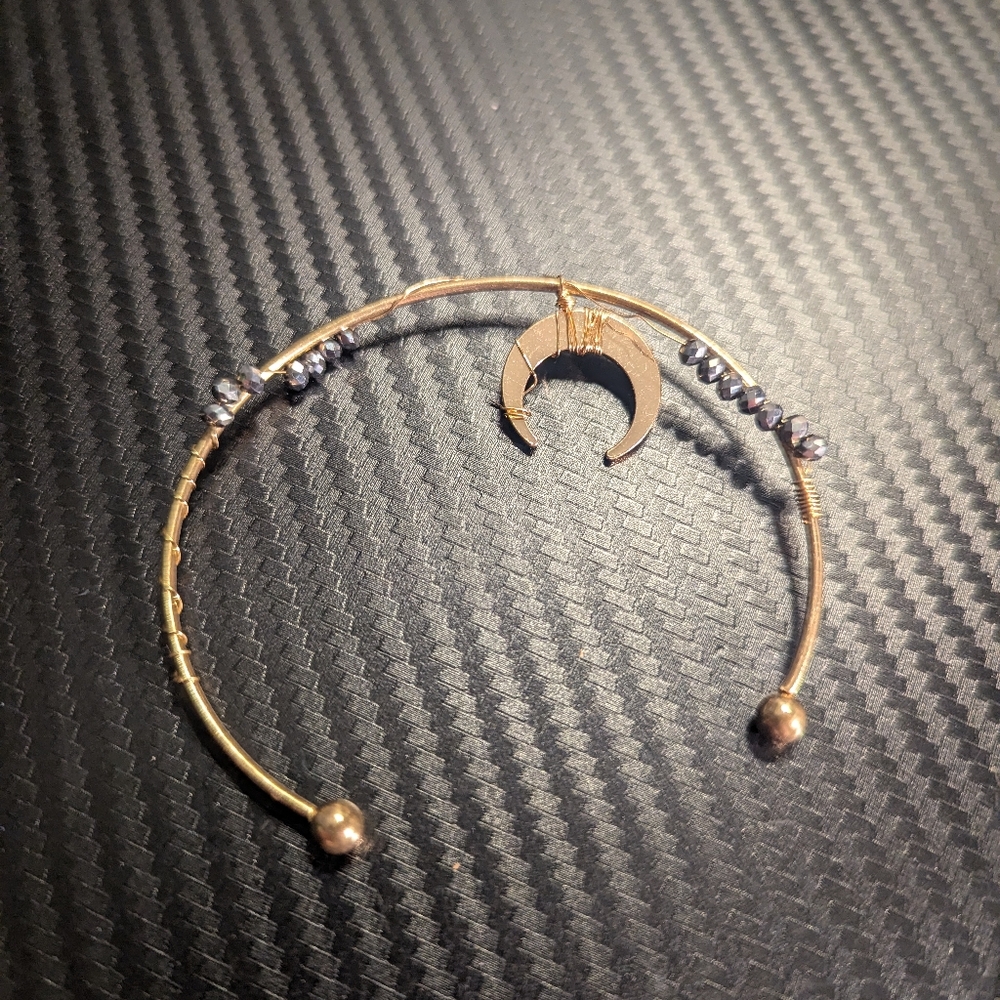 Gold and Silver Crescent Bracelet